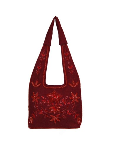 Borsa spalla lana cotta - borsa, in