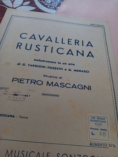 Aria siciliana turiddu o - siciliana, di