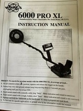 MANUALE ISTRUZIONI METAL DETECTOR WHITE 6000 PRO XL