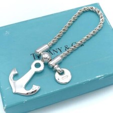Portachiavi Tiffany &Co Ancora Argento Sv925 Ikari AA134 Vintage Raro Portach...
