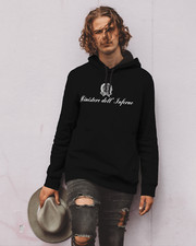 Felpa nera con cappuccio