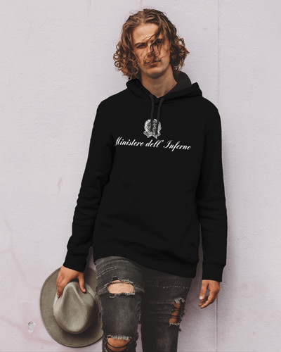 Felpa nera con - , cappuccio