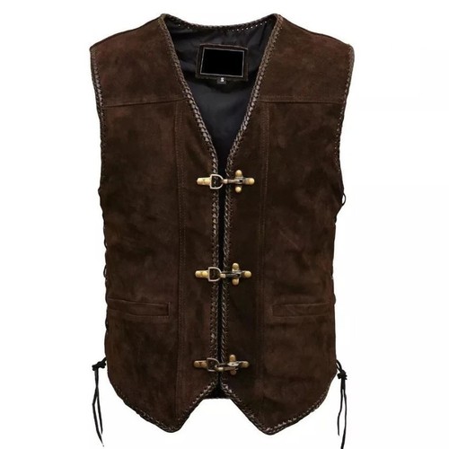 Gilet uomo pelle scamosciata