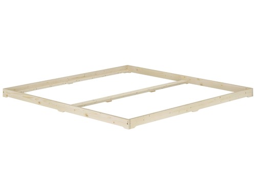 Letto basso matrimoniale - , legno