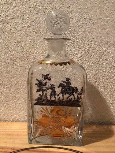 Antica fiaschetta vetro - antica, con