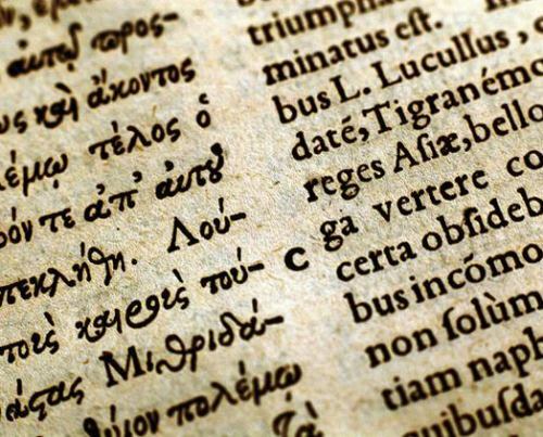 Core latin and ancient greek - and,