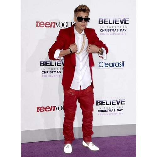 Pantalone uomo pelle rosso - pantalone,
