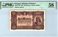 Ungheria 100 Corone 1923 PMG