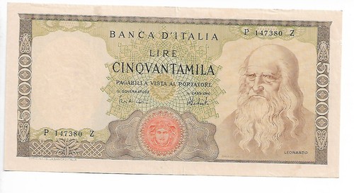 49487 banconota 50000 lire - 49487),
