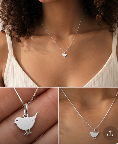 Collana ciondolo pettirosso - collana,