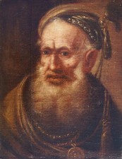 Johann Georg Trautmann Umkr., sovrano orientale, 1750 circa, olio, incorniciato