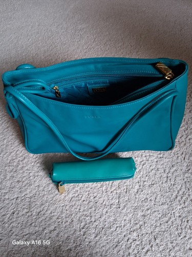 Furla blue satchel top - blue, handle