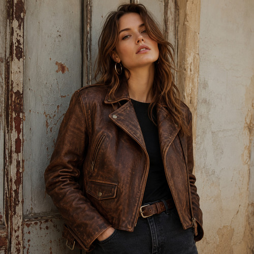 Giacca biker stile vintage