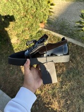 Giuseppe Zanotti 43 Black Leather Shoes Made in Italy