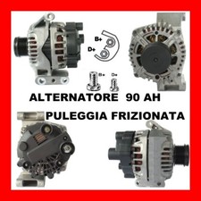 ALTERNATORE 90AH FIAT GRANDE PUNTO 1.3 MULTIJET DA ANNO 2005 KW66 CV90 55185076
