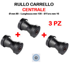 3 PZ RULLI CENTRALI REGGICHIGLIA 130X80MM - PER CARRELLO BARCA GOMMONE NAUTICA