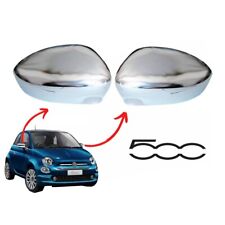 COPPIA CALOTTE CROMATE SPECCHIO RETROVISORE FIAT 500 C ABARTH CALOTTA LUCIDA
