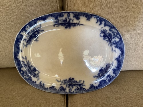 Piatto grande antico - piatto, blu
