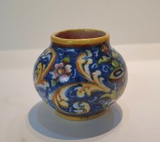 Ceramica antica Minghetti Bologna: Vasetto primi '900 h.57mmX66 colorato 