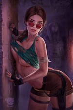 Poster fumetto su tela Lara