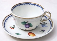 Tazza e piattino frutta