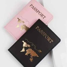 2 PZ CUSTODIA PORTA PASSAPORTO PER COPPIE PORTA DOCUMENTI PROTETTIVO IN ECOPELLE