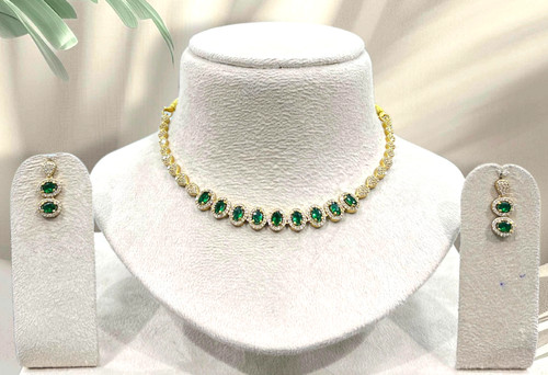 Set collana placcata oro verde