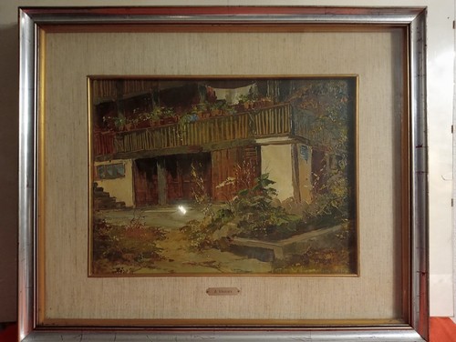Quadro olio spatola su - quadro,