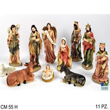 PRESEPE STATUE SET 11 PZ CM 55 H TUTTI I PERSONAGGI DELLA NATIVITA' NATALIZIA.