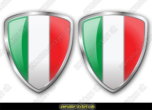 Adesivi bandiera italiana - 2x,