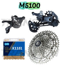 Shimano Deore M5100 11-51T Cassetta Gruppo 4pz con KMC X11EL 118L Nuovo Gruppo
