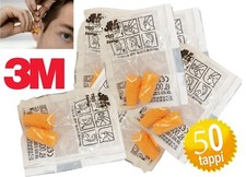 50 tappi per orecchie (25 paia)  3M 1100 ANTI RUMORE LAVORO dormire 35 dB studio