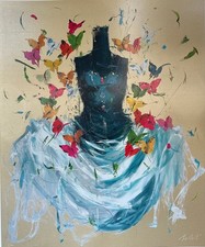 Golden garden Luca Bellandi Serigrafia originale 117 x 97 cm.