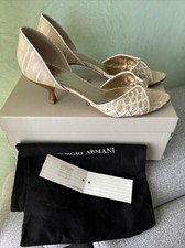 scarpe donna Giorgio Armani con scatola originali tacco comodo vera pelle N 37,5
