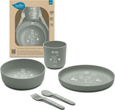 8465 Set Pappa in Bioplastica – Piattino, Ciotola, Tazza E Posate in PLA Biodegr