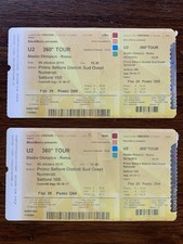 2 Biglietti Concerto U2 Stadio Olimpico Roma 2010