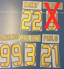 kit maldini pirlo ronaldo kaka' milan x maglia anni 2000 nuovo remake