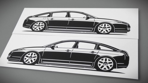 Adesivo citroen sagoma nero - adesivo,