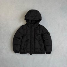 FW19 STONE ISLAND JUNIOR CRINKLE REPS PIUMINO NERO TAGLIA 6A / 116 cm