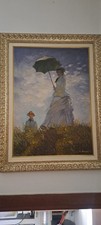 quadro falso d'autore (no stampa), Claude Monet ; donna col parasole e il bambin