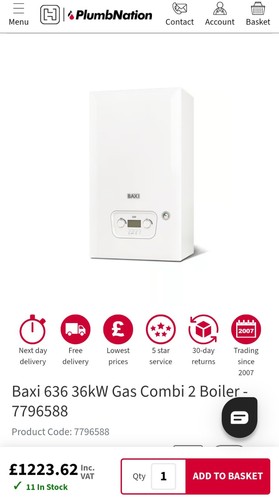 Caldaia combinata baxi 636 - combinata,