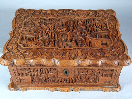 Antico cofanetto legno - cofanetto,