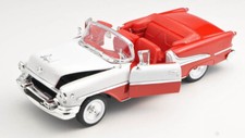 BLITZ VERSAND Oldsmobile Super 88 1955 rot-weiss Welly Modell Auto 1:24 NEU OVP