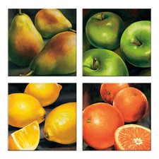Quadri frutta 4 Pezzi Stampa