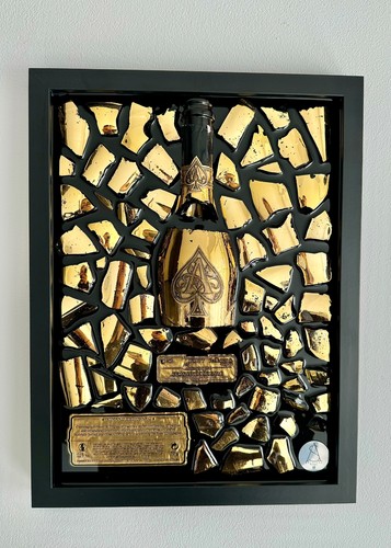 Quadro resina con bottiglia - quadro,
