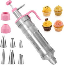 Set Di Siringhe per Decorare Dolci, Include 1 Pistola Erogatrice per Glassa 6 Be