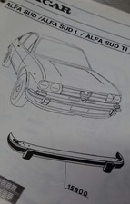 Paraurti anteriore inox con borchie Alfa Sud modello dal 1972 al 1979