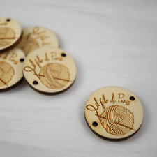 Set 10 Targhette Personalizzate in Legno per Bomboniere e Creazioni Artigianali