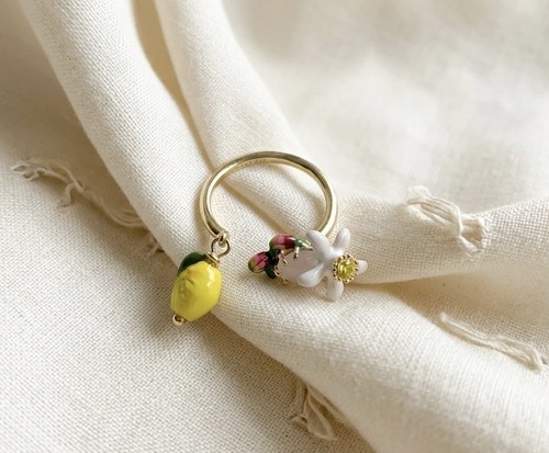 Anello fiore limone les - anello,