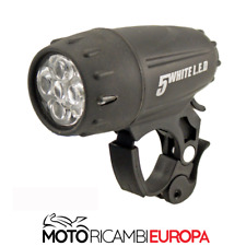 FANALE ANTERIORE BTA APOLLO CON 5 LED A LUCE BIANCA COLORE NERO PER BICICLETTA